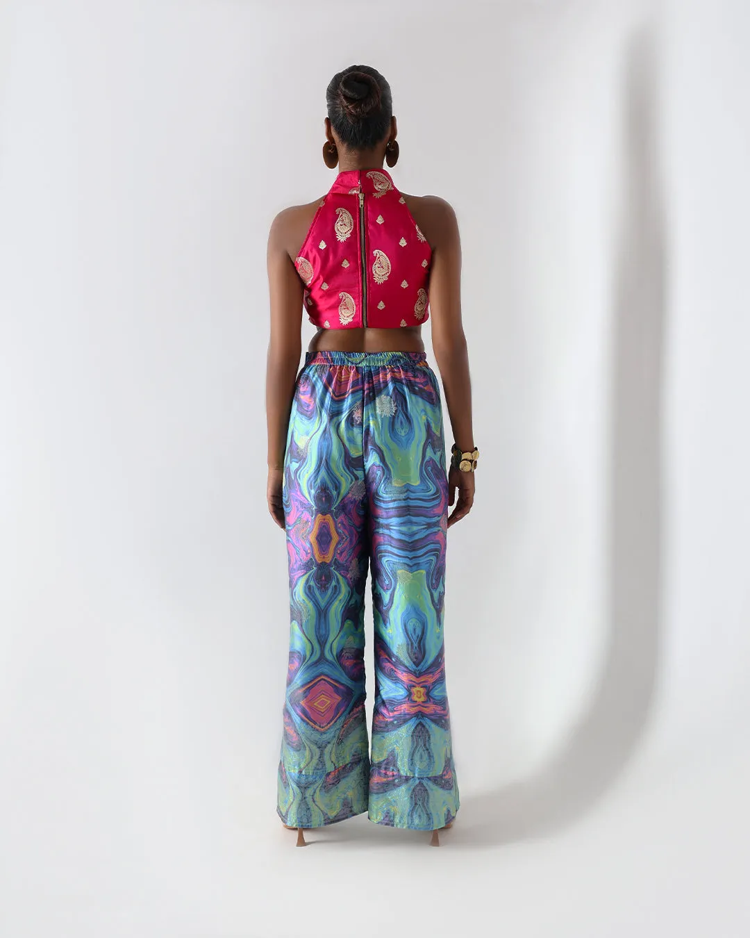 Norway Holographic Silk Coord Set RTS