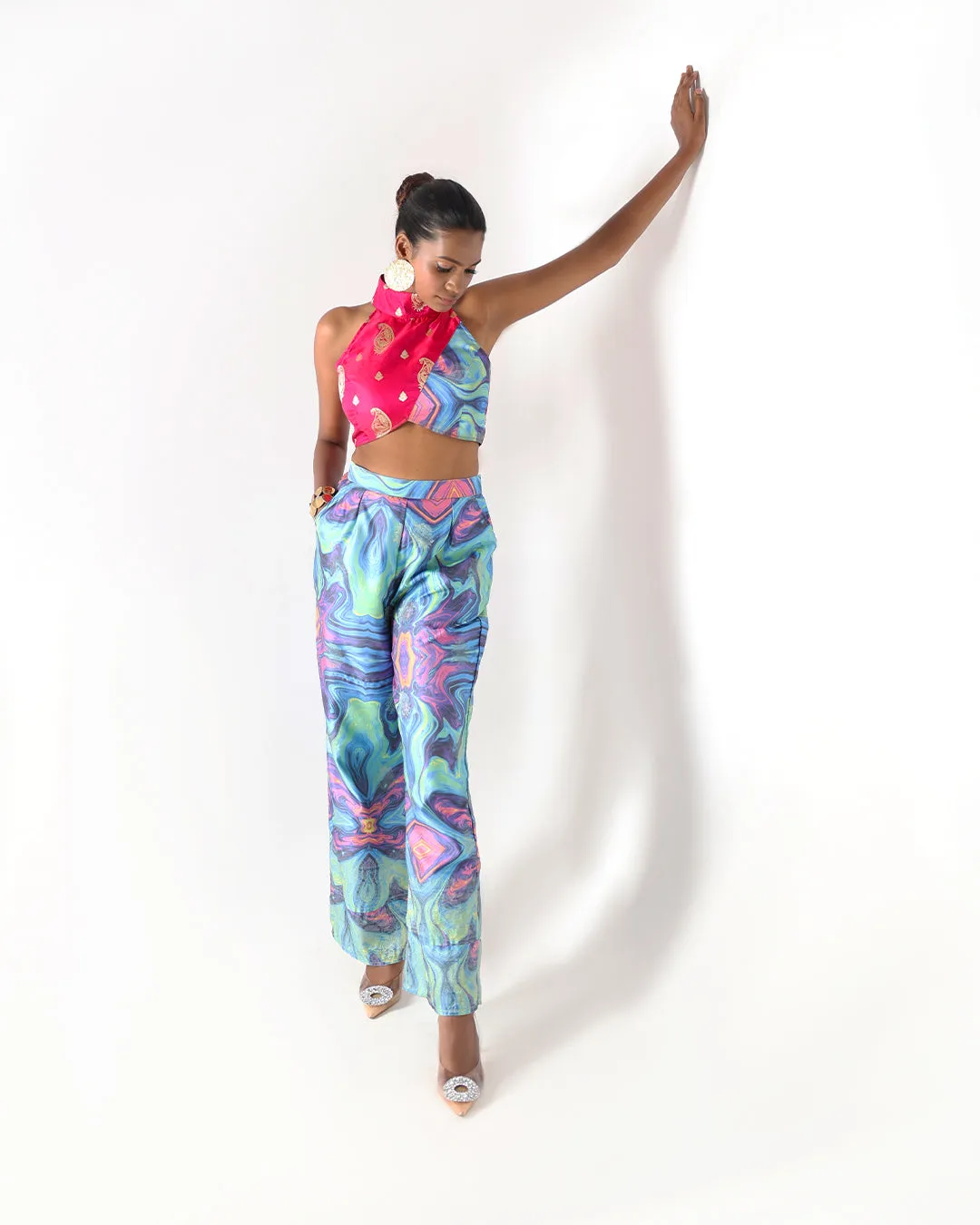Norway Holographic Silk Coord Set RTS