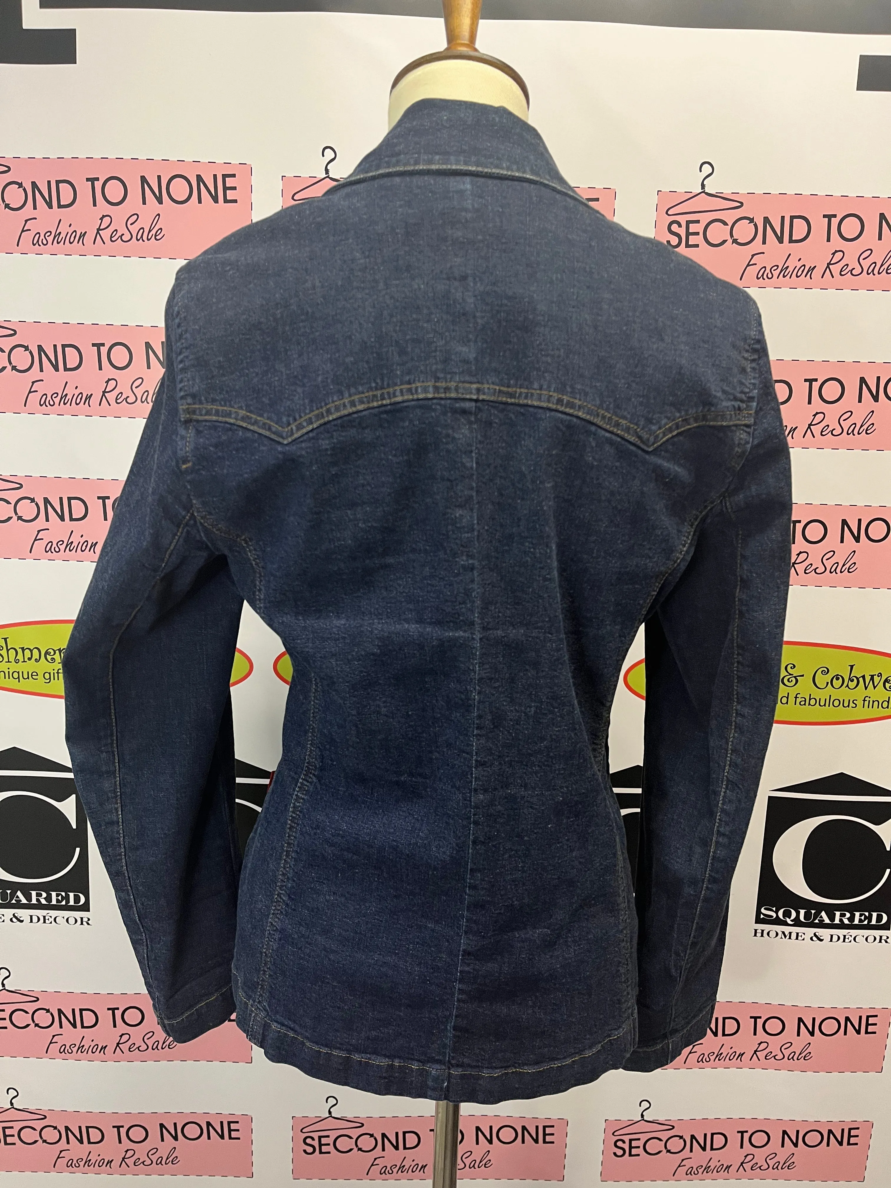 Olsen Dark Denim Blazer Jacket (Size 8)