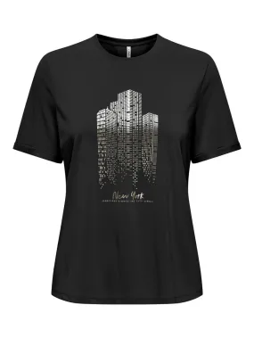 Onlfree Life Reg S/s City Top Box J - Zwart