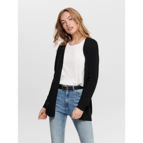 Only Womens Lesly Open Cardigan Black