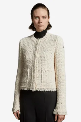 Padded Cotton Cardigan Natural