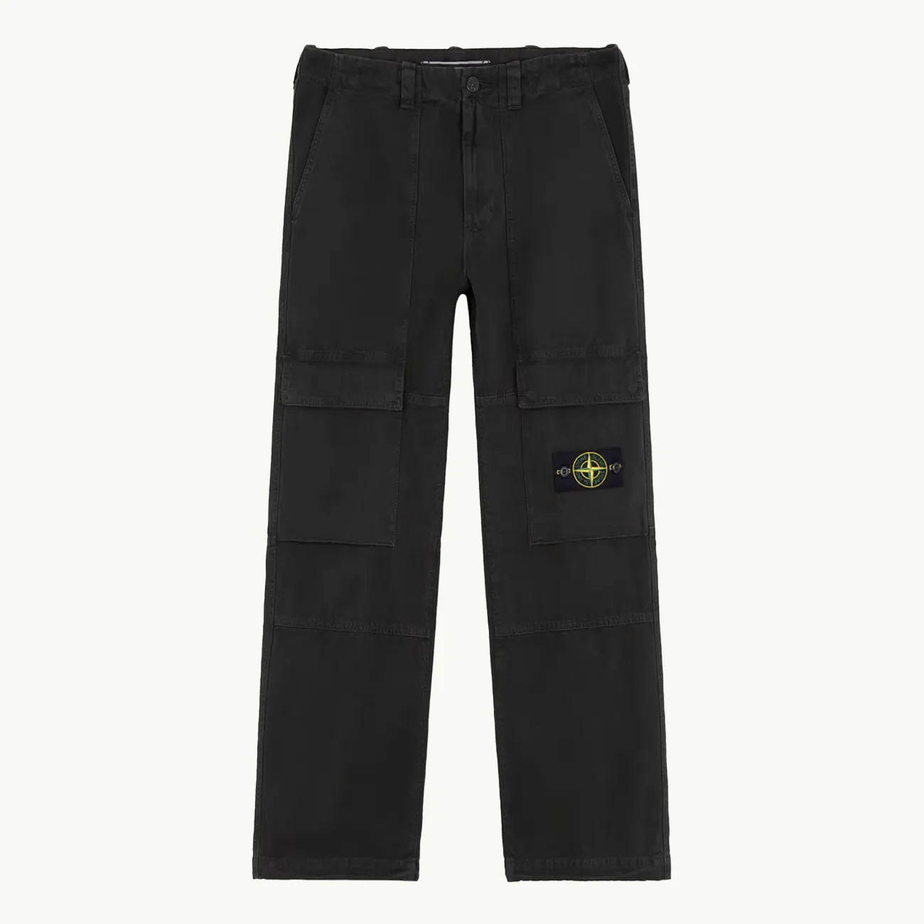 Pants Panama Cotton 'Old' Treatment Relaxed Fit Cargo - Lead Grey 6281