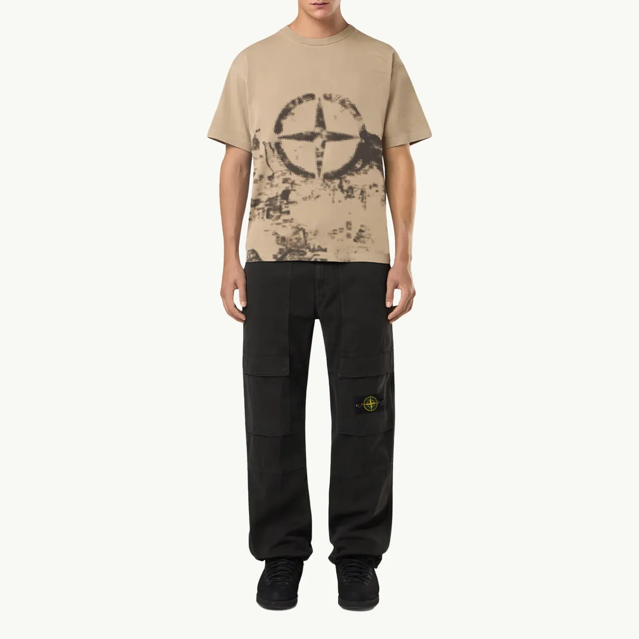 Pants Panama Cotton 'Old' Treatment Relaxed Fit Cargo - Lead Grey 6281