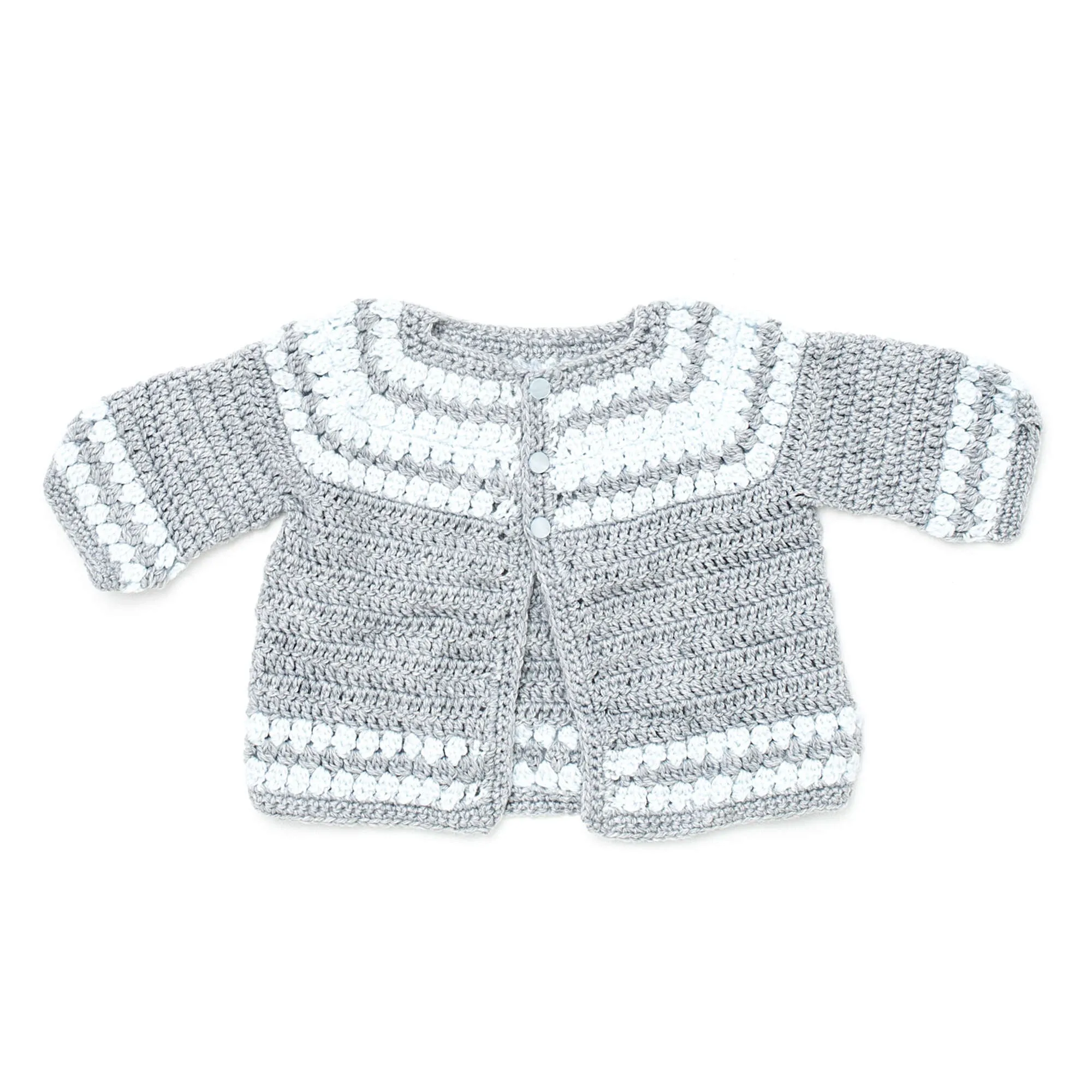 Patons Cluster Yoke Crochet Cardigan
