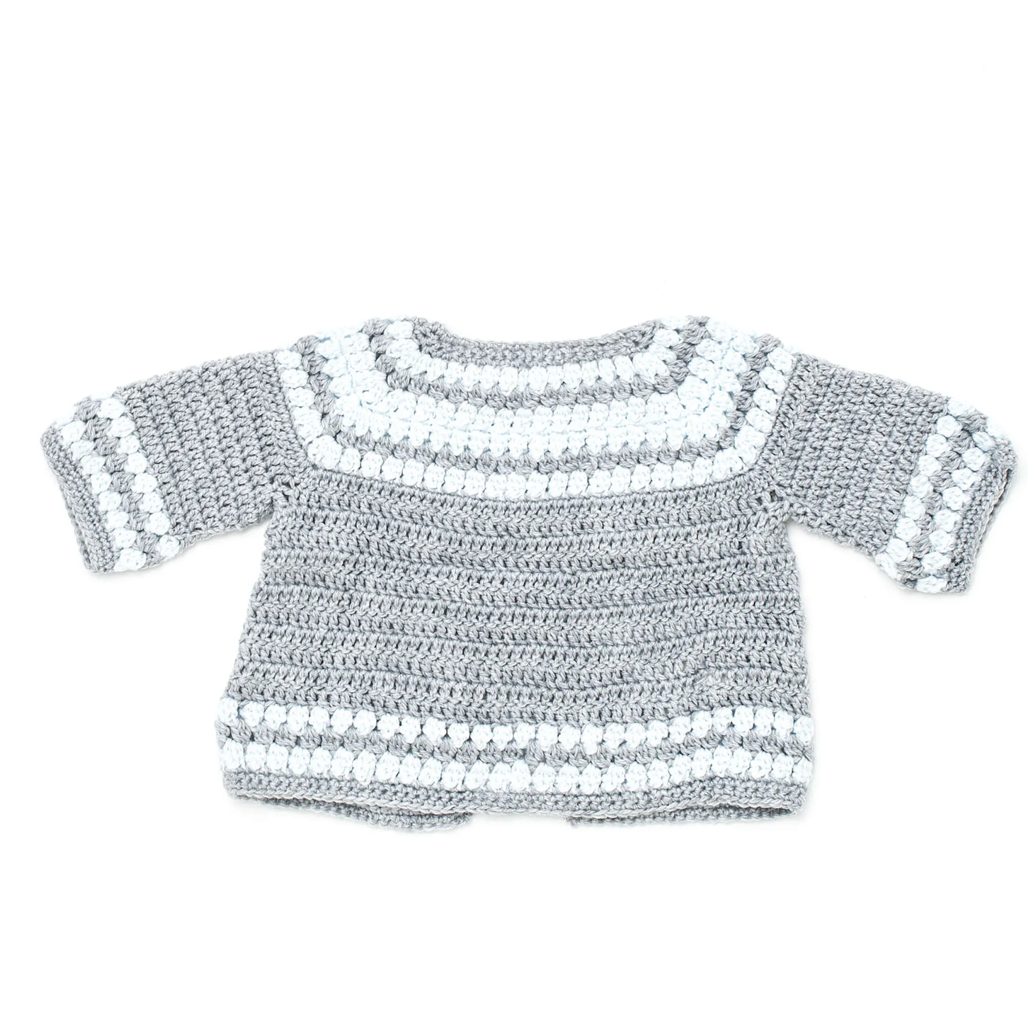 Patons Cluster Yoke Crochet Cardigan