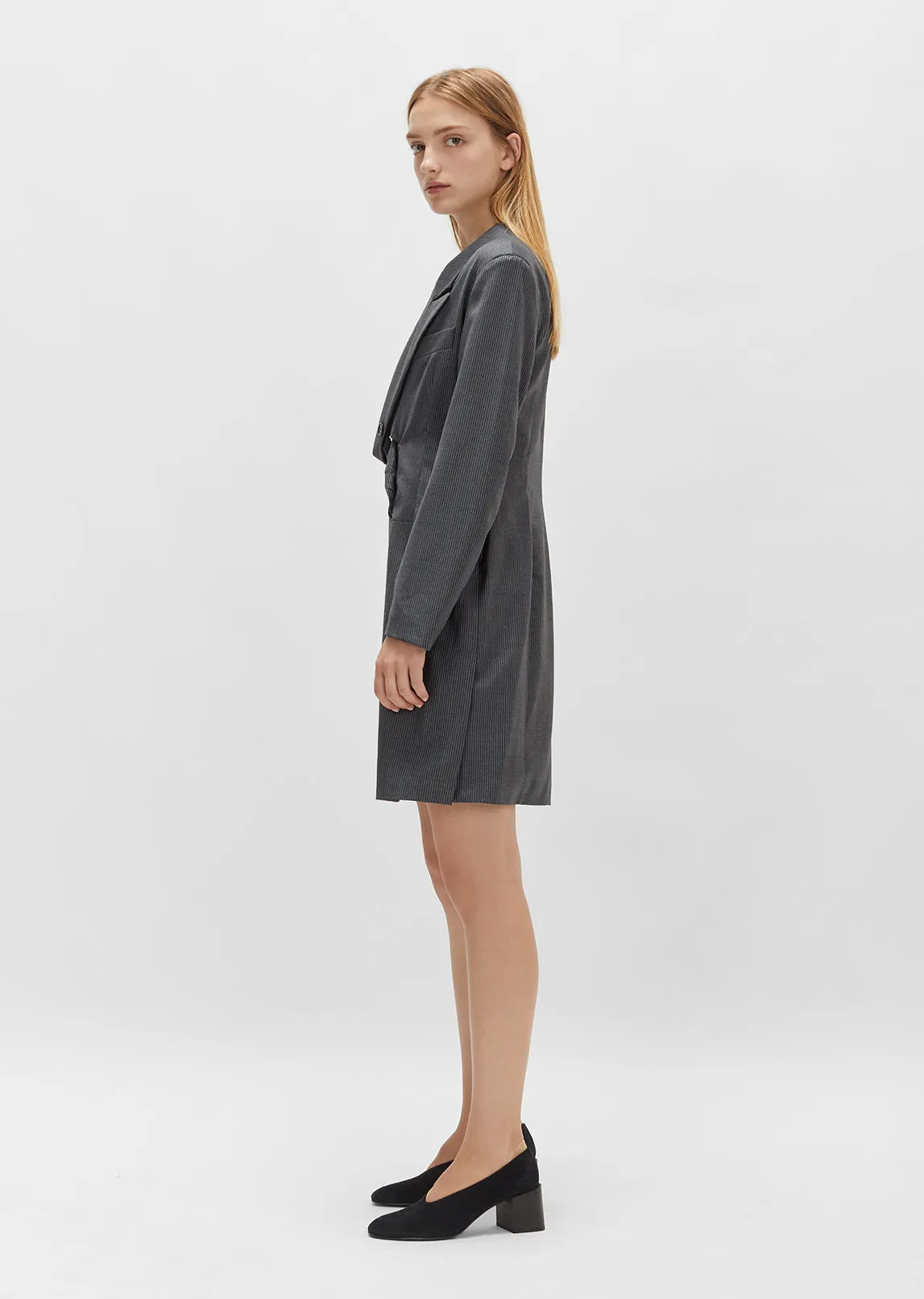 Pinstripe Blazer Dress