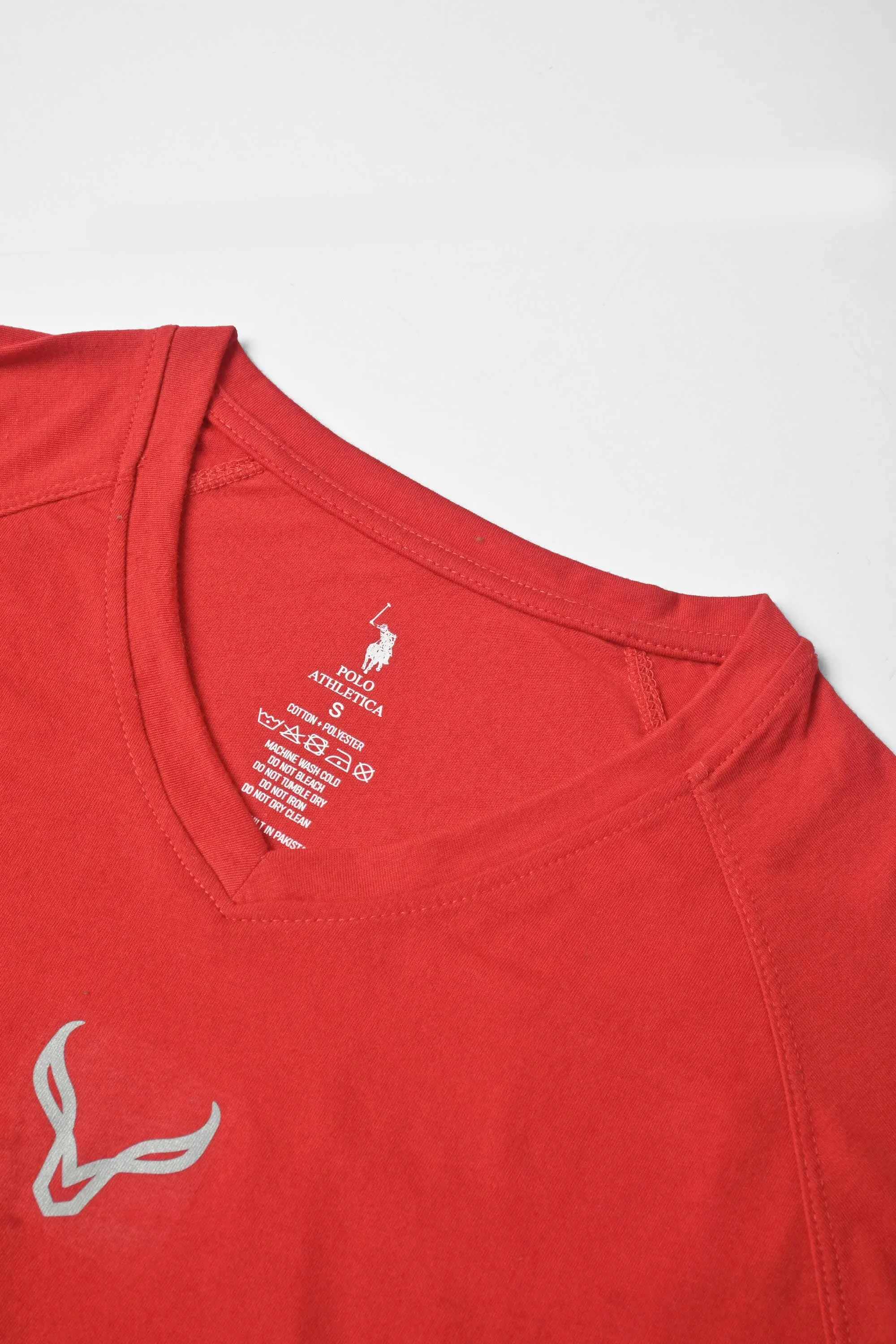 Polo Athletica Women's V-Neck Logo Reflector Short Sleeve Tee Shirt