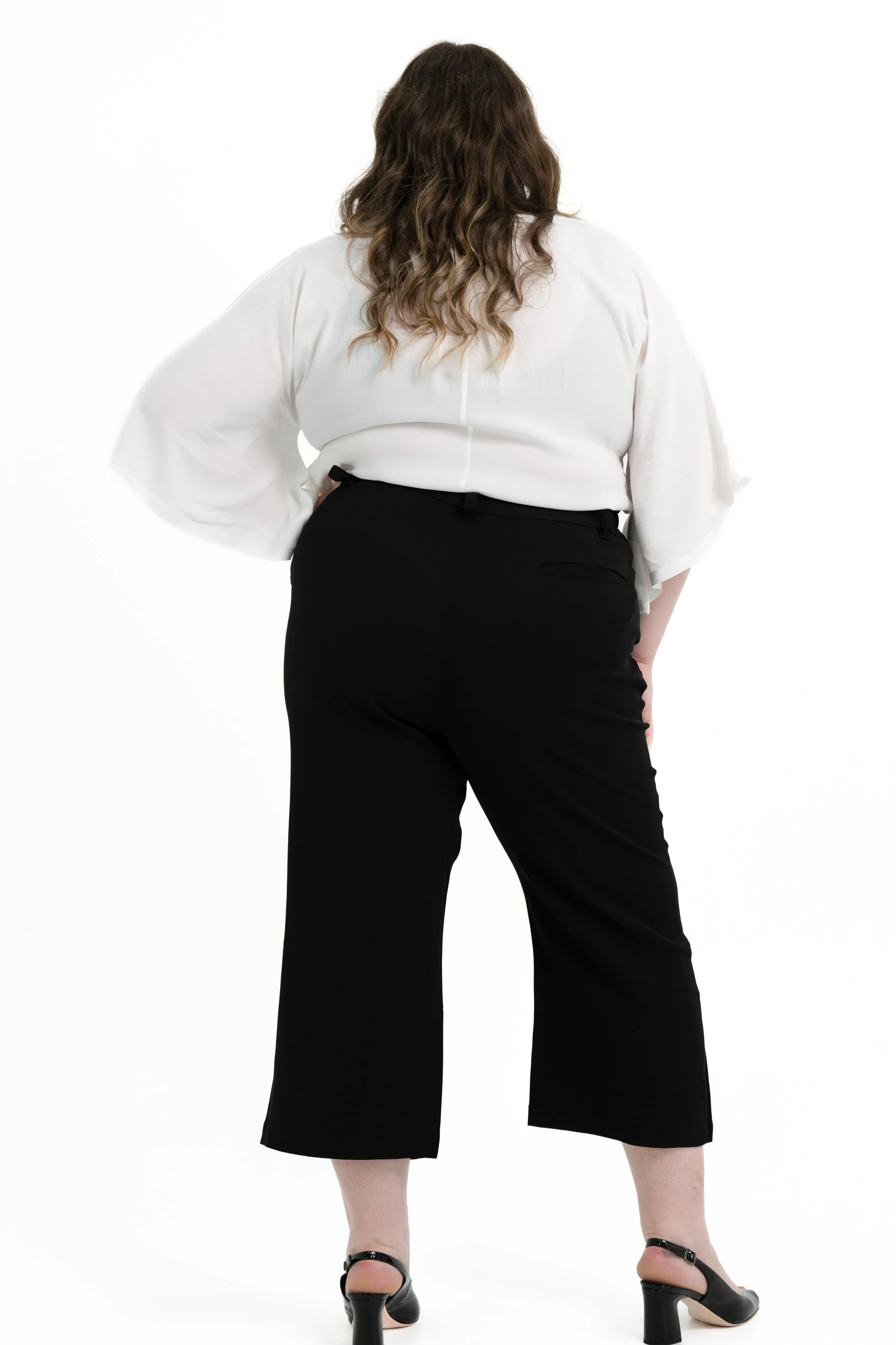'POWER' 7/8 Suit Pant - Black