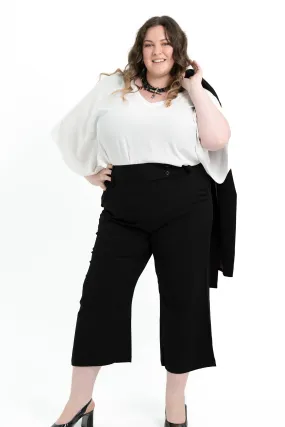 'POWER' 7/8 Suit Pant - Black