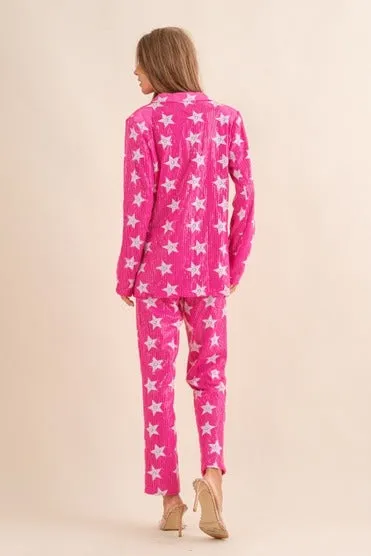 President Barbie Sequin Blazer and Pant Set
