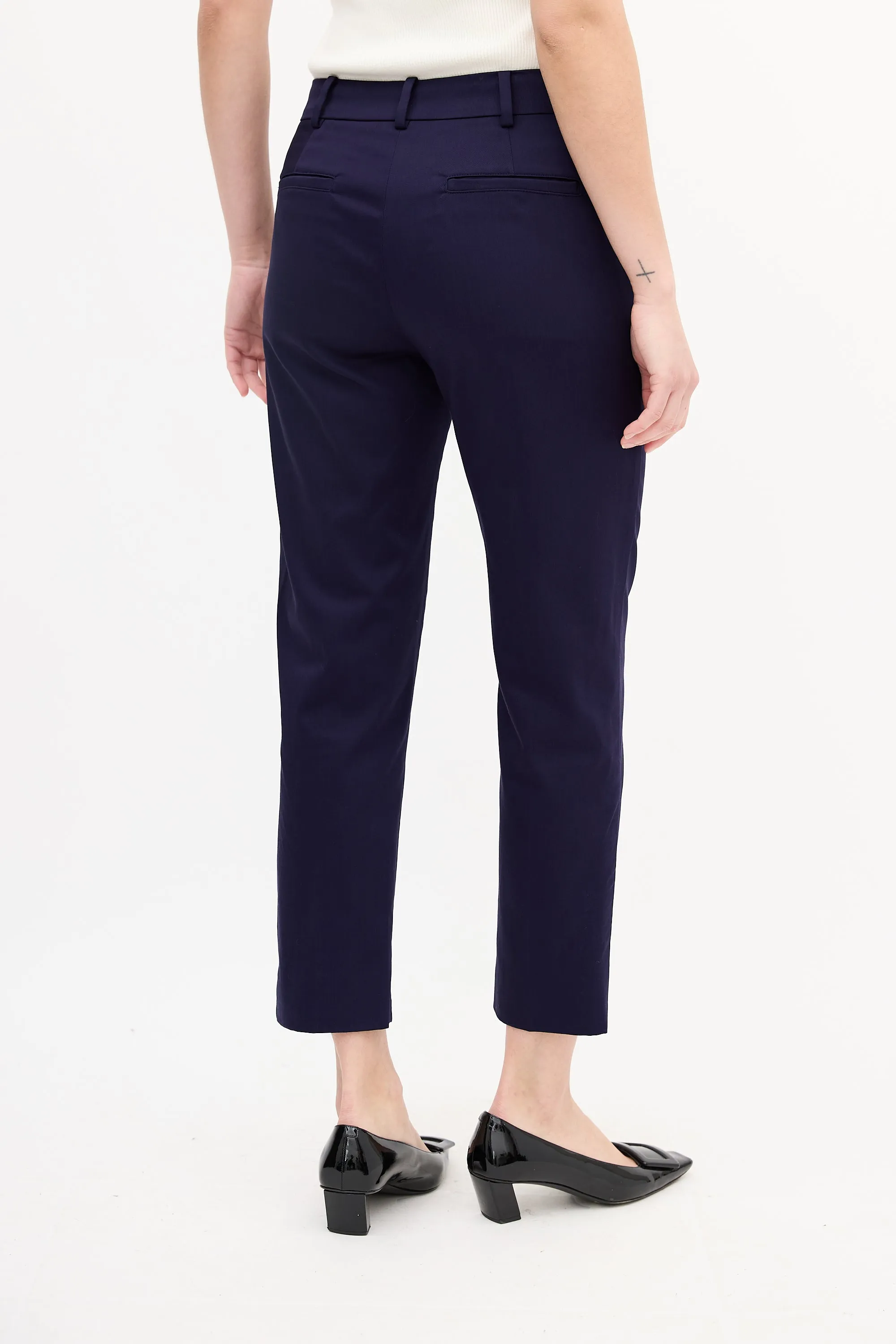 Purple Cotton Slim Suit