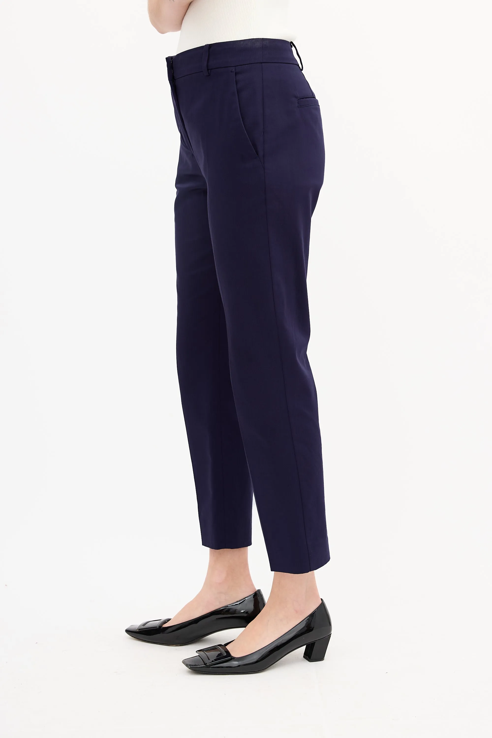 Purple Cotton Slim Suit