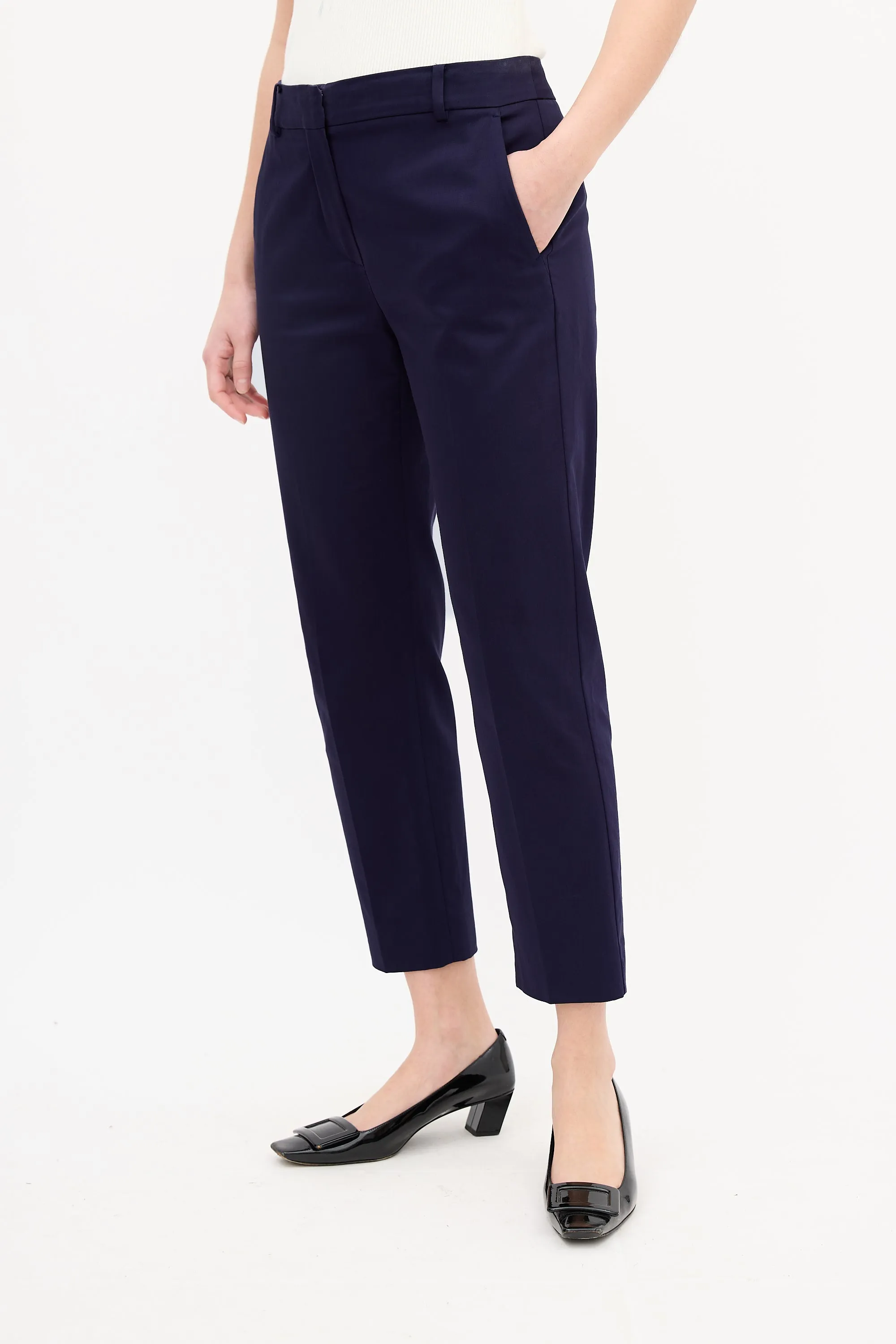 Purple Cotton Slim Suit