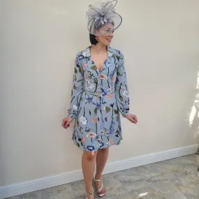 QED London Button front floral shirt dress