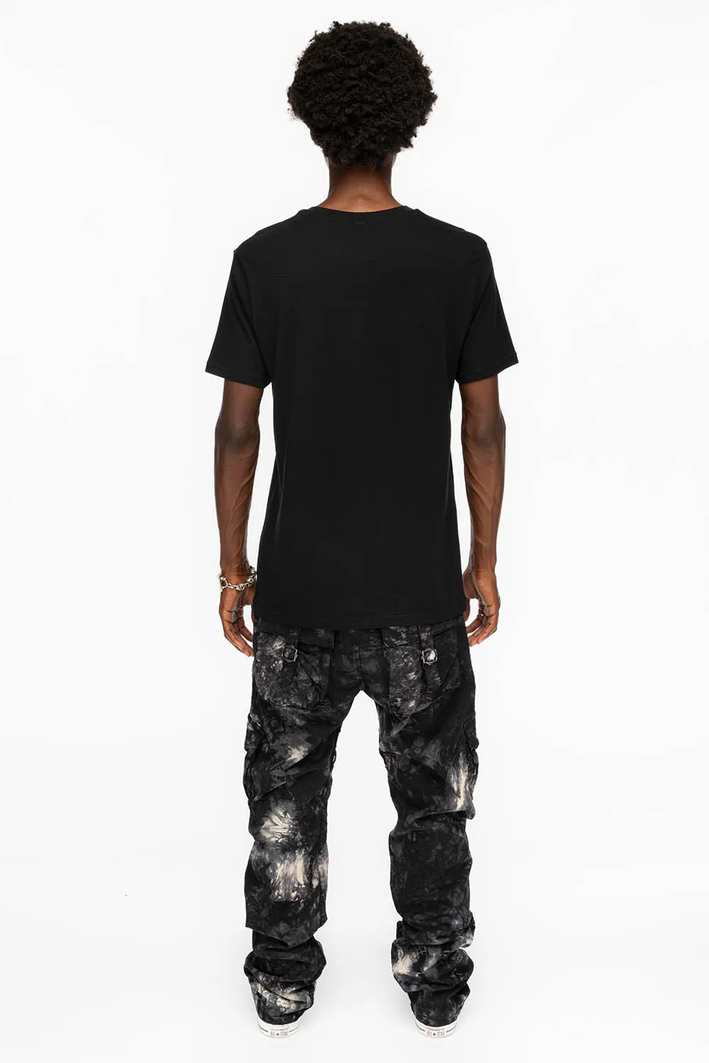 ROBINS NEW MILITARY STYLE CARGO PANTS IN ASTROBLACK WASH