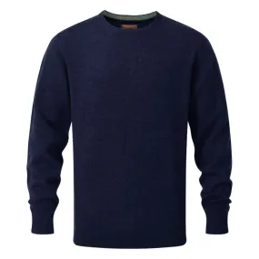 Schoffel Lambswool Crew Neck Mens Jumper - Navy