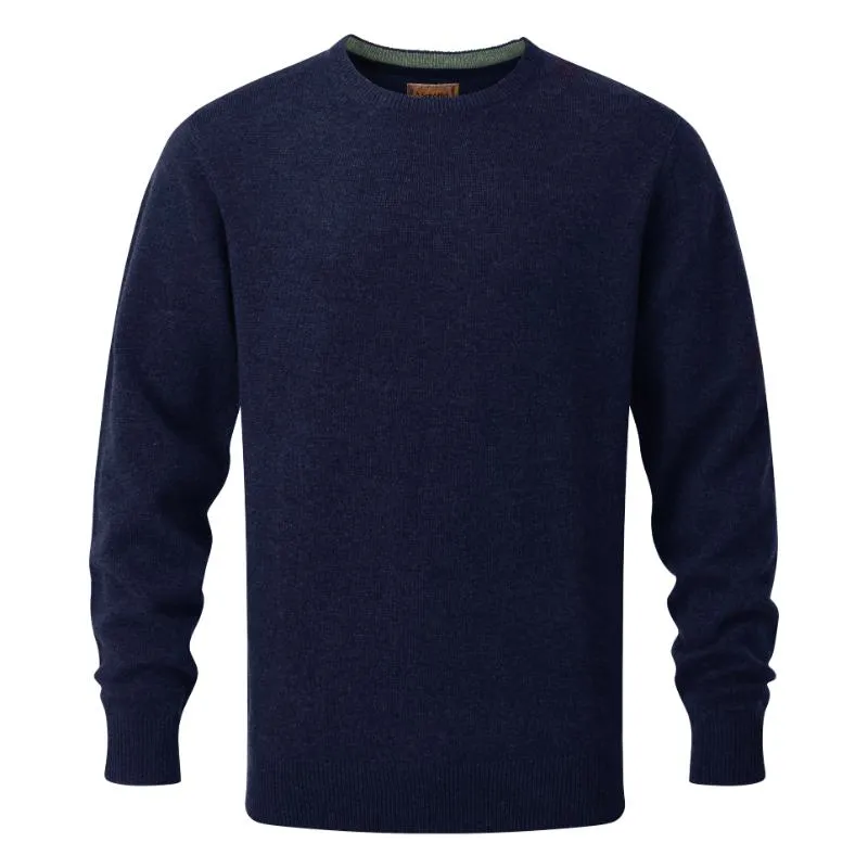 Schoffel Lambswool Crew Neck Mens Jumper - Navy