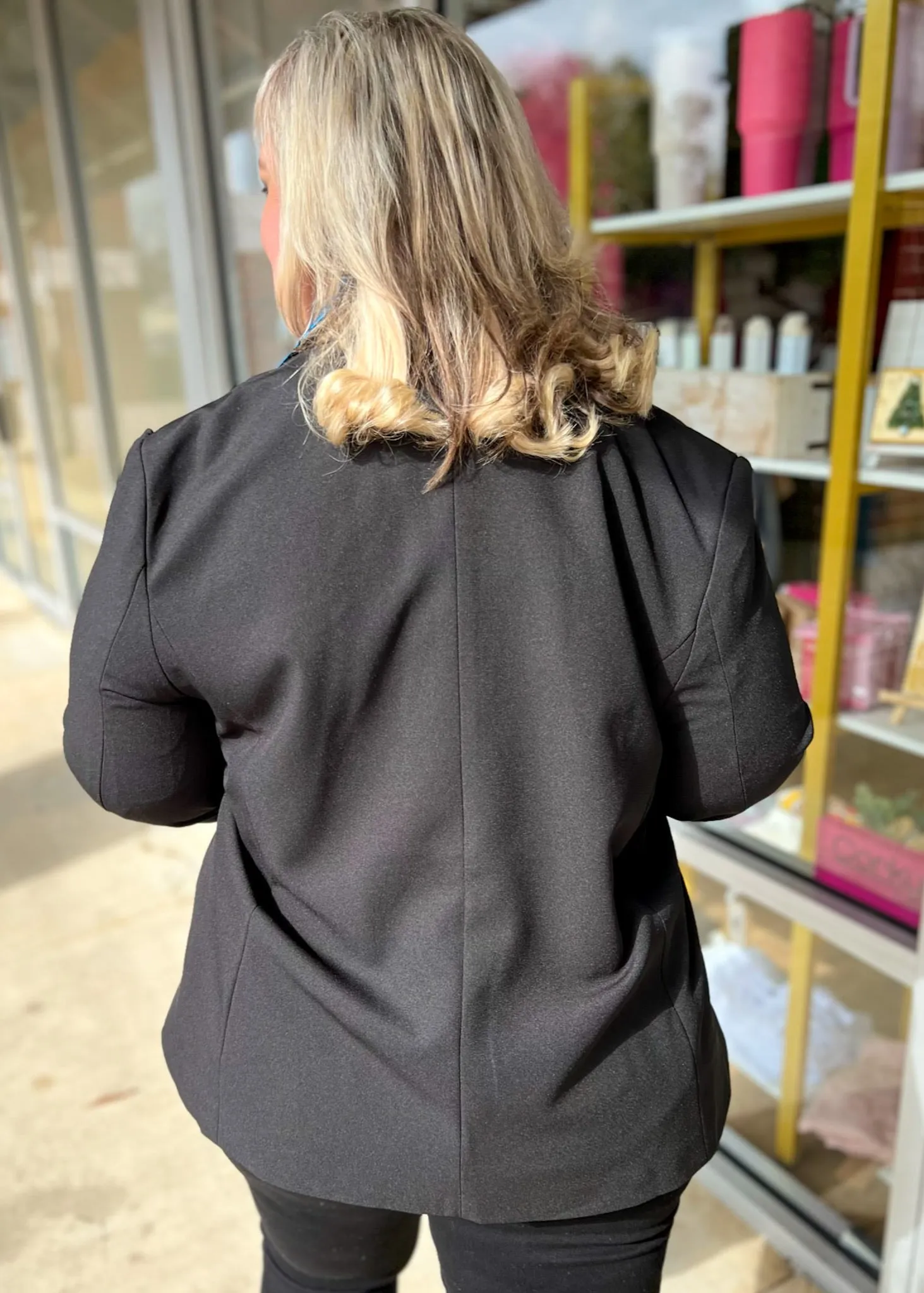 Serious Business Black Blazer With Pockets (C)