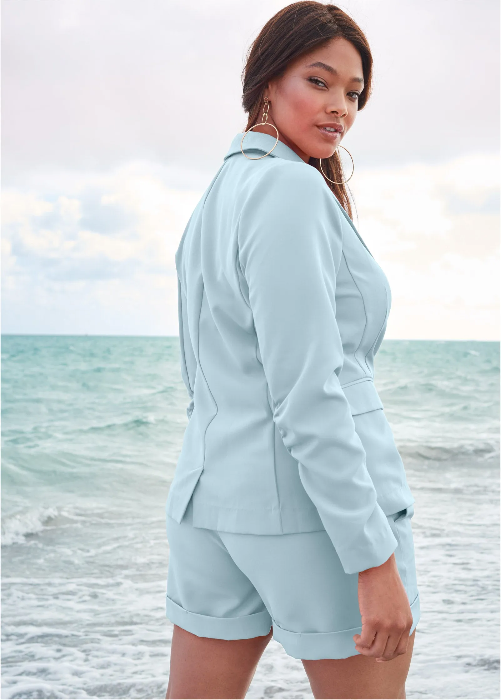 Short Suit Set - Light Blue