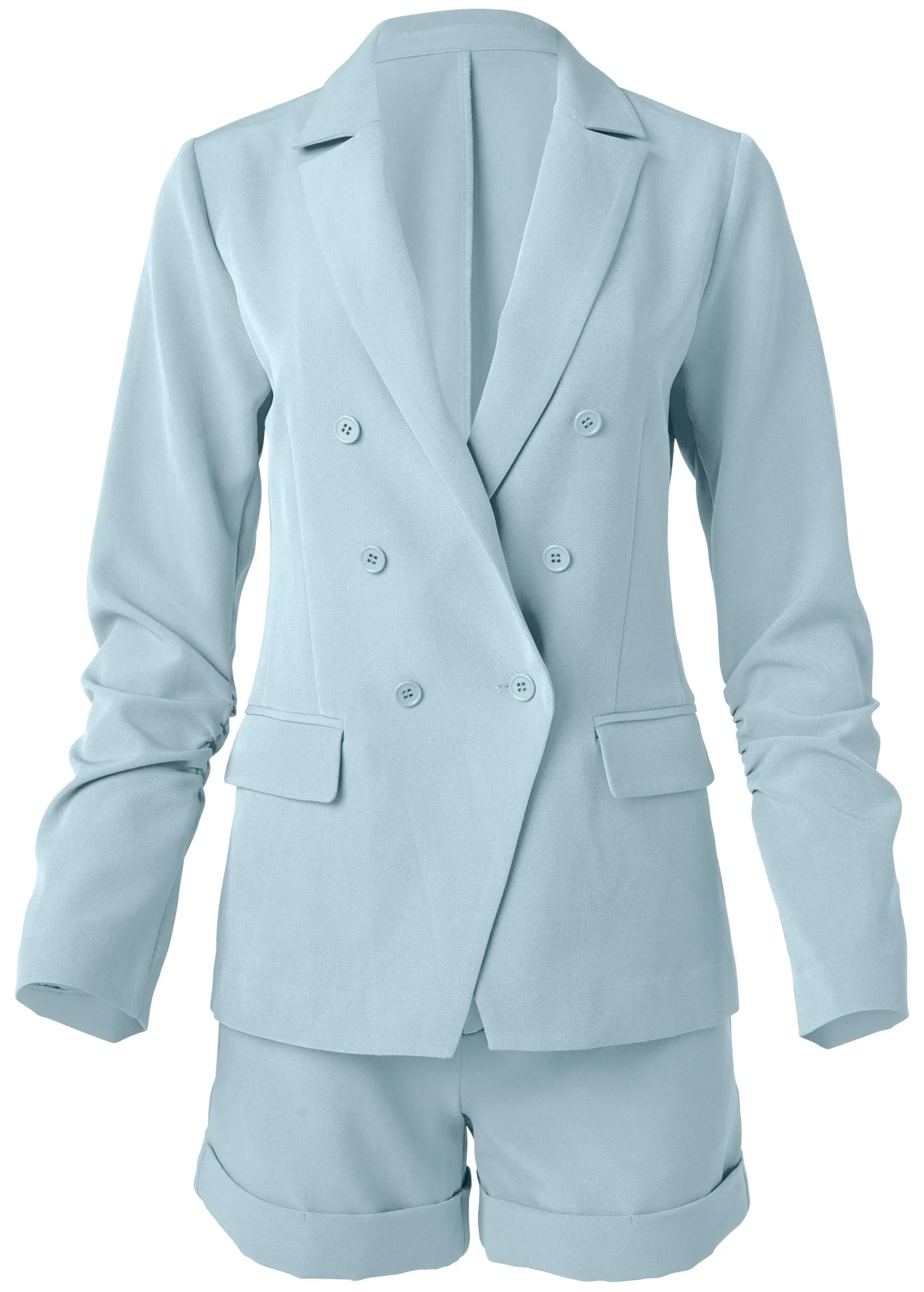 Short Suit Set - Light Blue