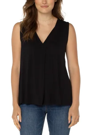 Sleeveless V-Neck Knit Top