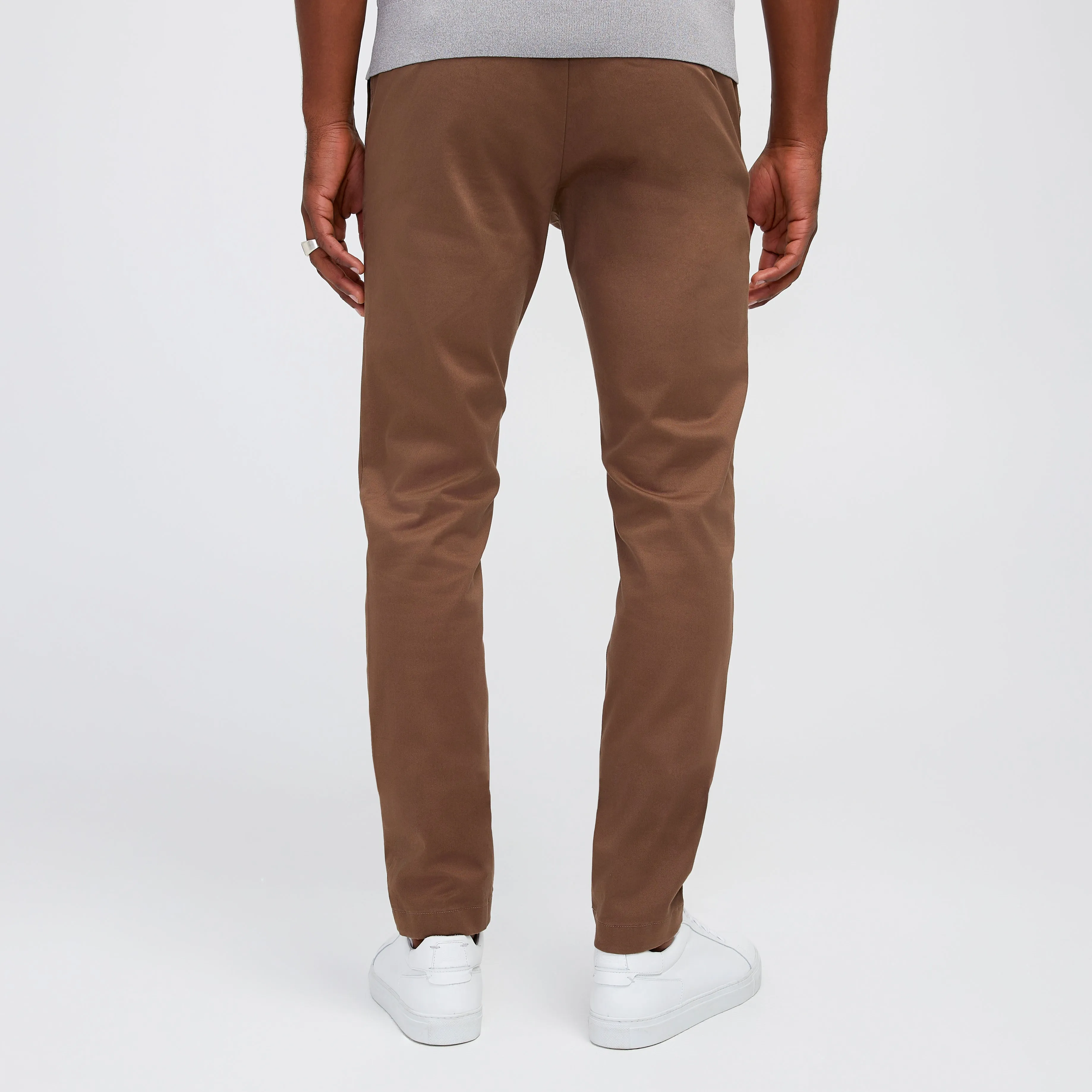 Slim Fit Cotton Stretch Chinos Mocha