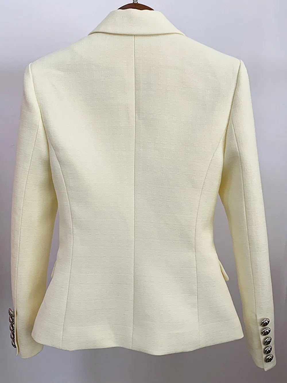 Slim Fit Double Breasted Blazer in Yellow