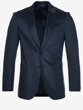 Slim Two Toned Twill jersery Blazer Evening Blue