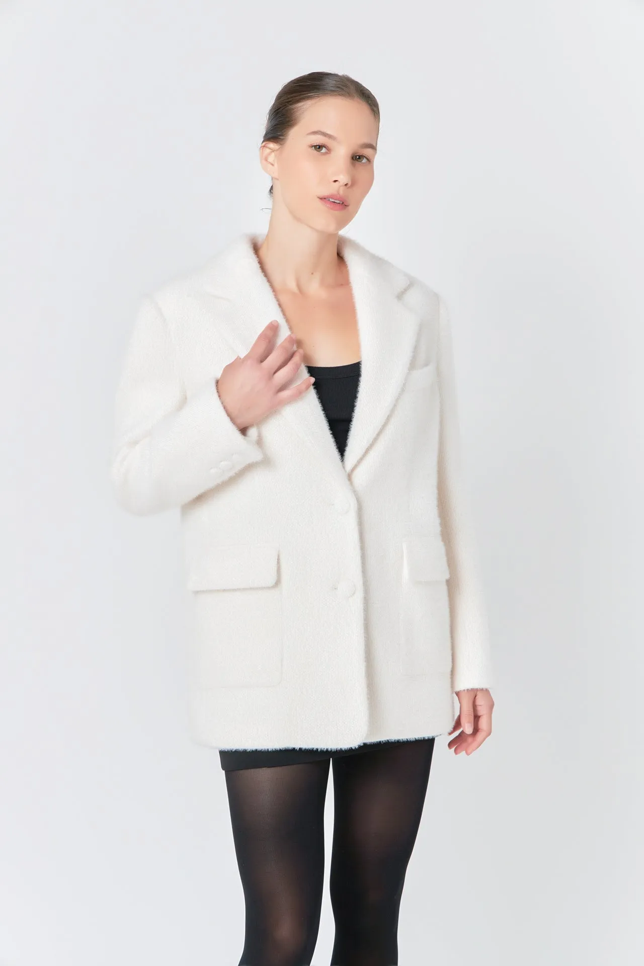 Soft Buttoned Blazer