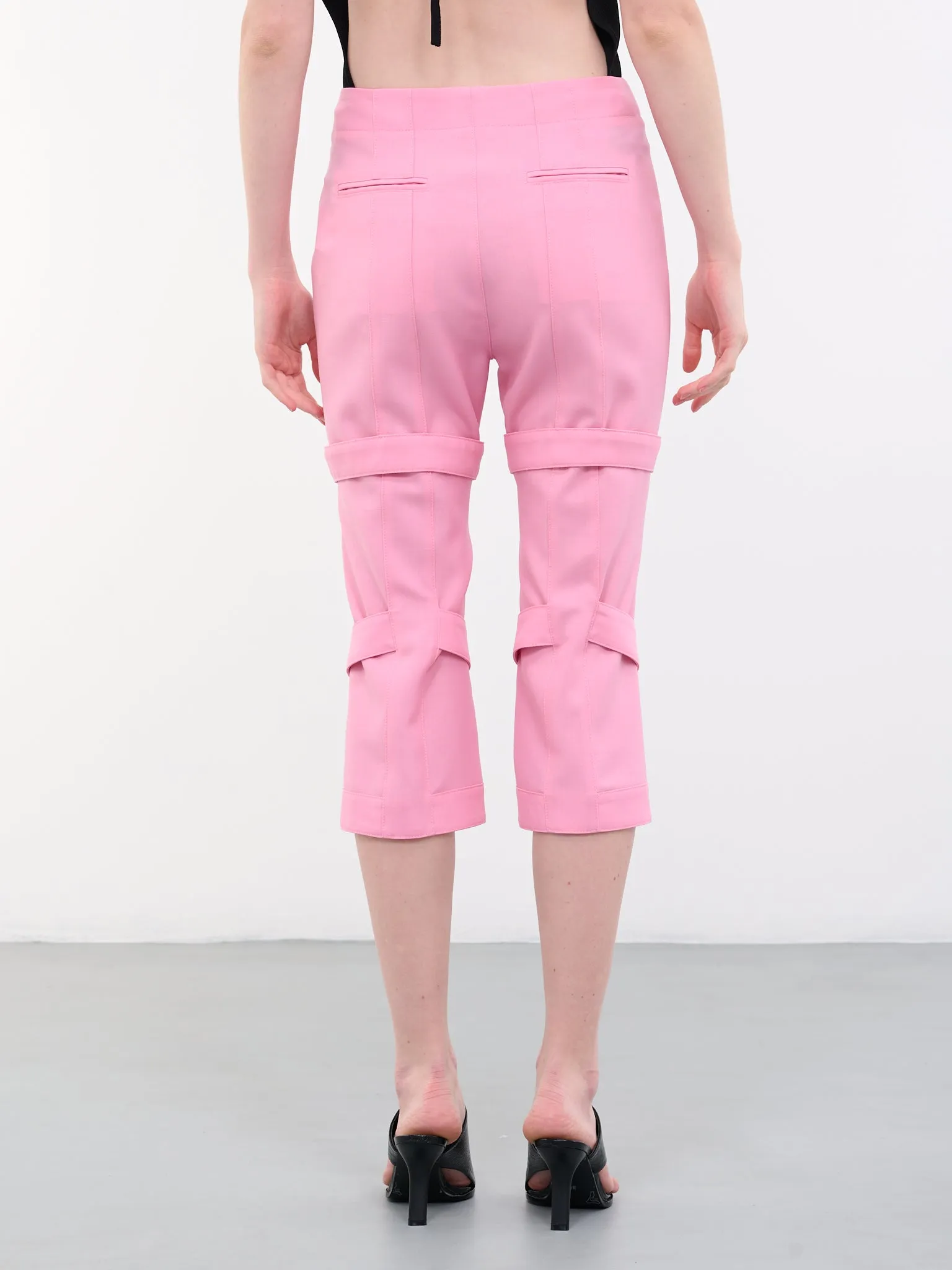 Strap Cropped Pants (BWCA041-FAB001-3400-BEGONIA-PI)