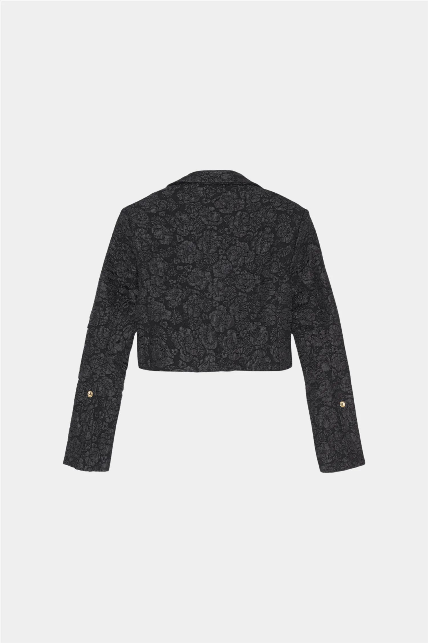 Stretch Jacquard Cropped Blazer