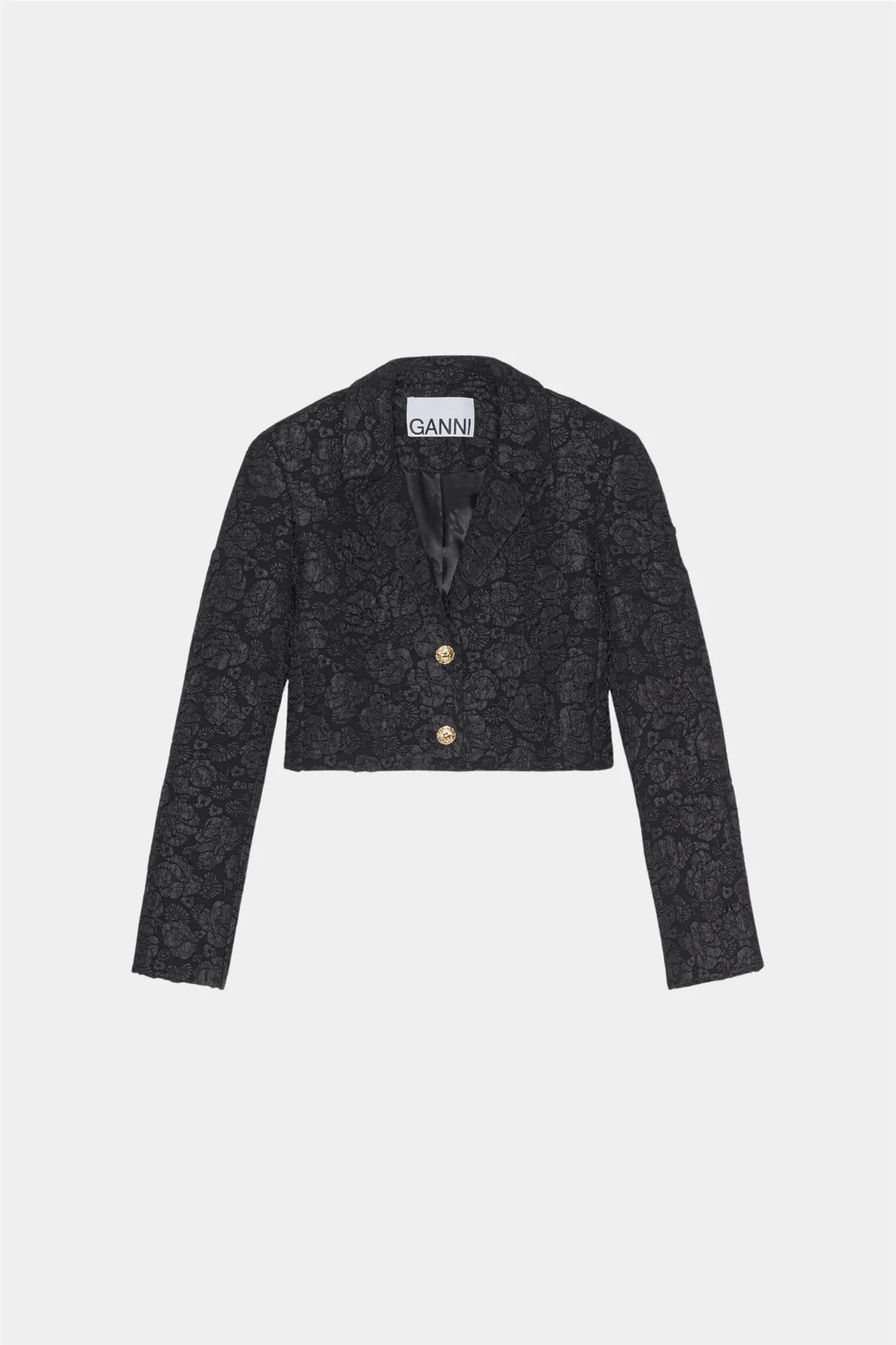 Stretch Jacquard Cropped Blazer