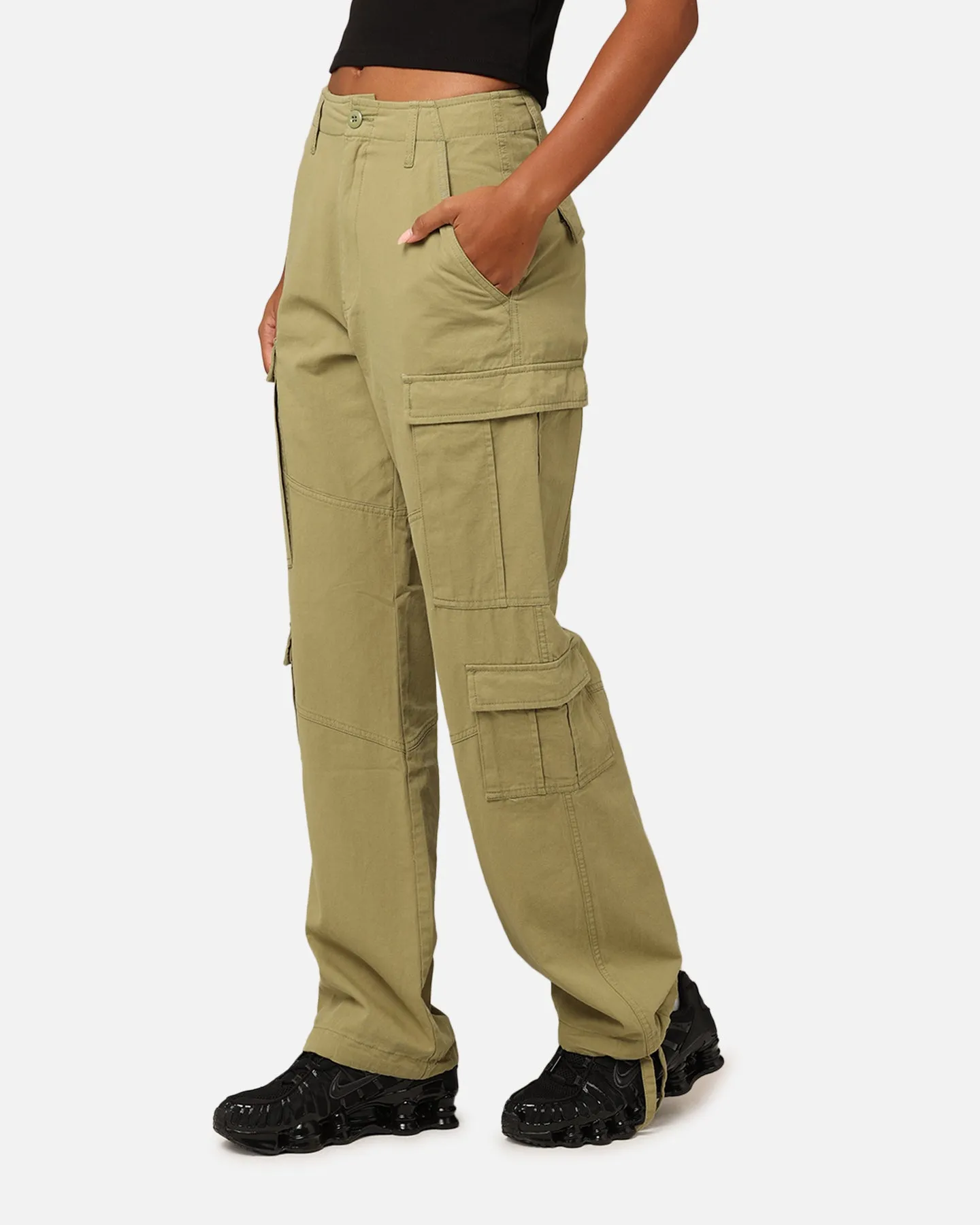 Stüssy Women's Surplus Cargo Pants Pigment Artichoke
