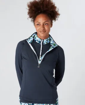 SWING OUT SISTER Celeste 1/4 Zip Navy Blazer