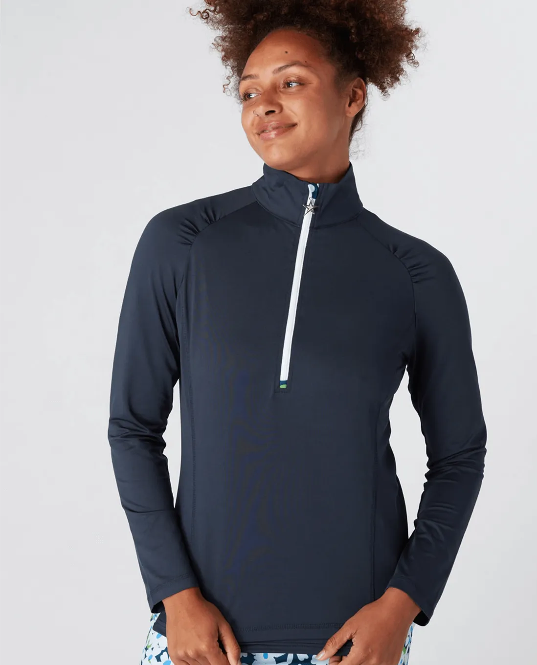 SWING OUT SISTER Celeste 1/4 Zip Navy Blazer