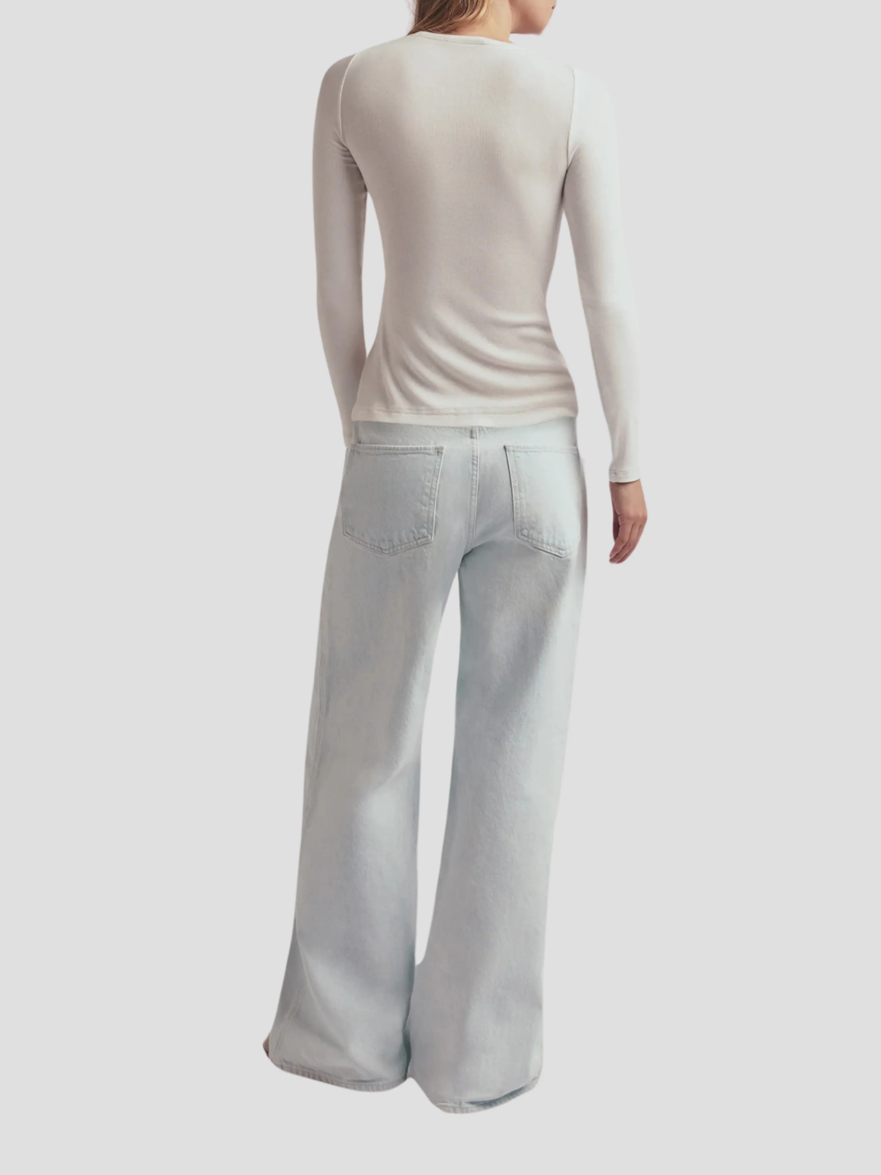 The Ribbed Long Sleeve in White
