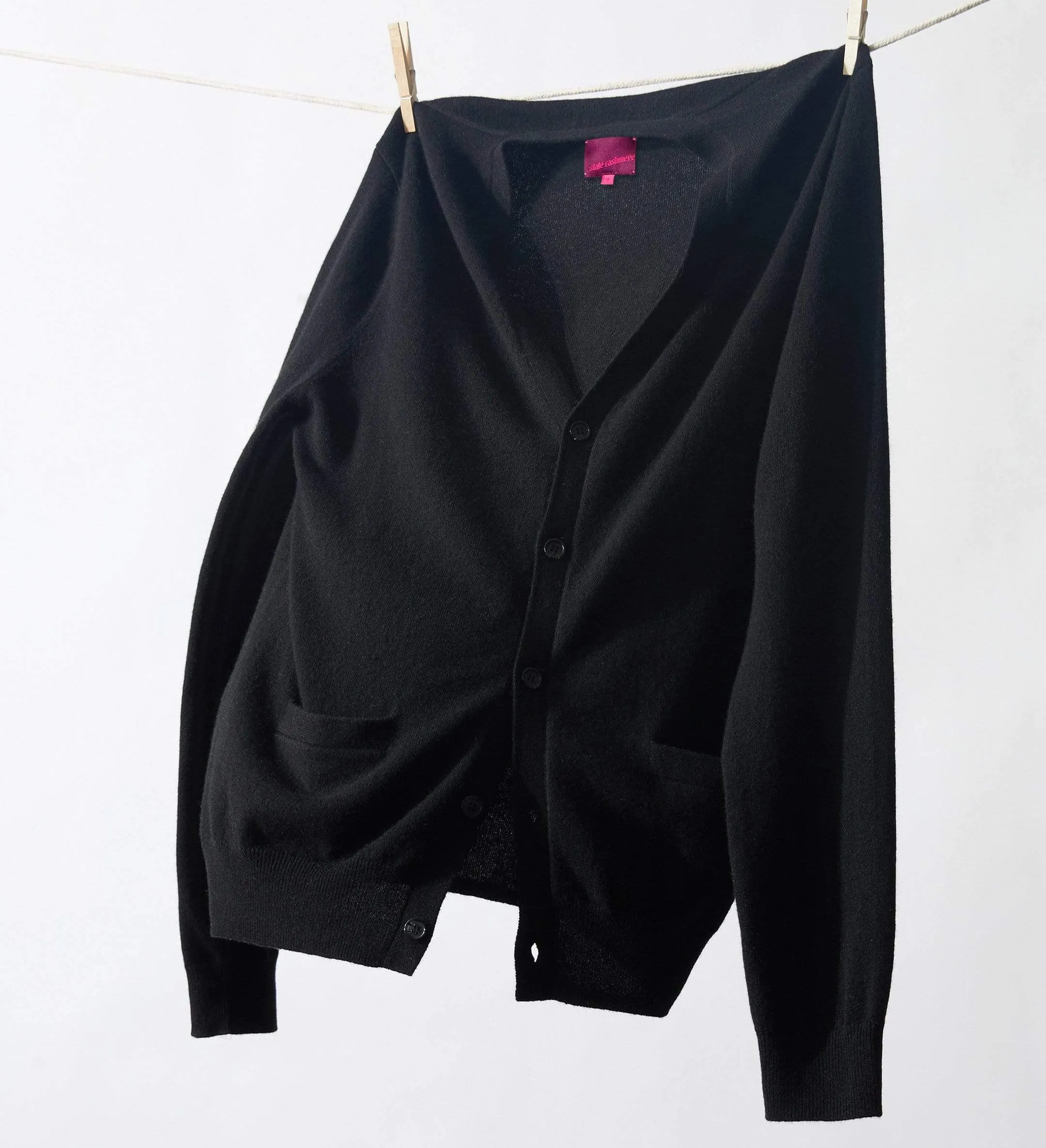 The V-Neck Button Down Cashmere Cardigan with Pockets