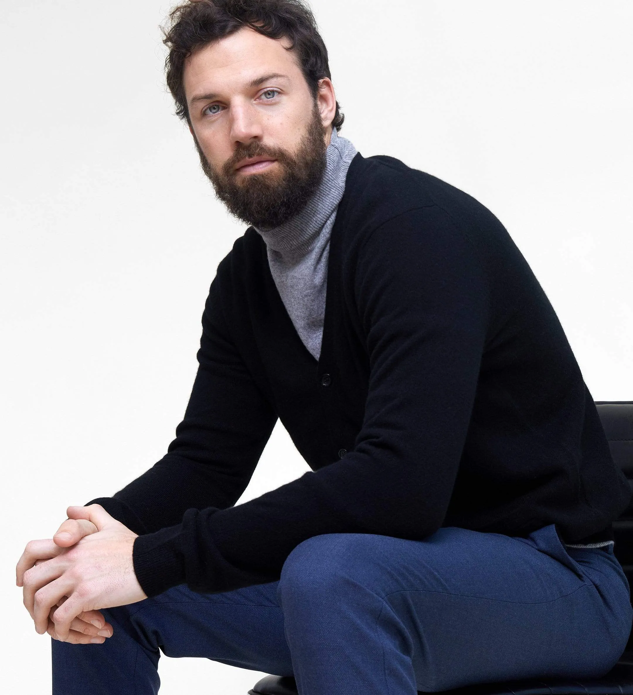 The V-Neck Button Down Cashmere Cardigan with Pockets