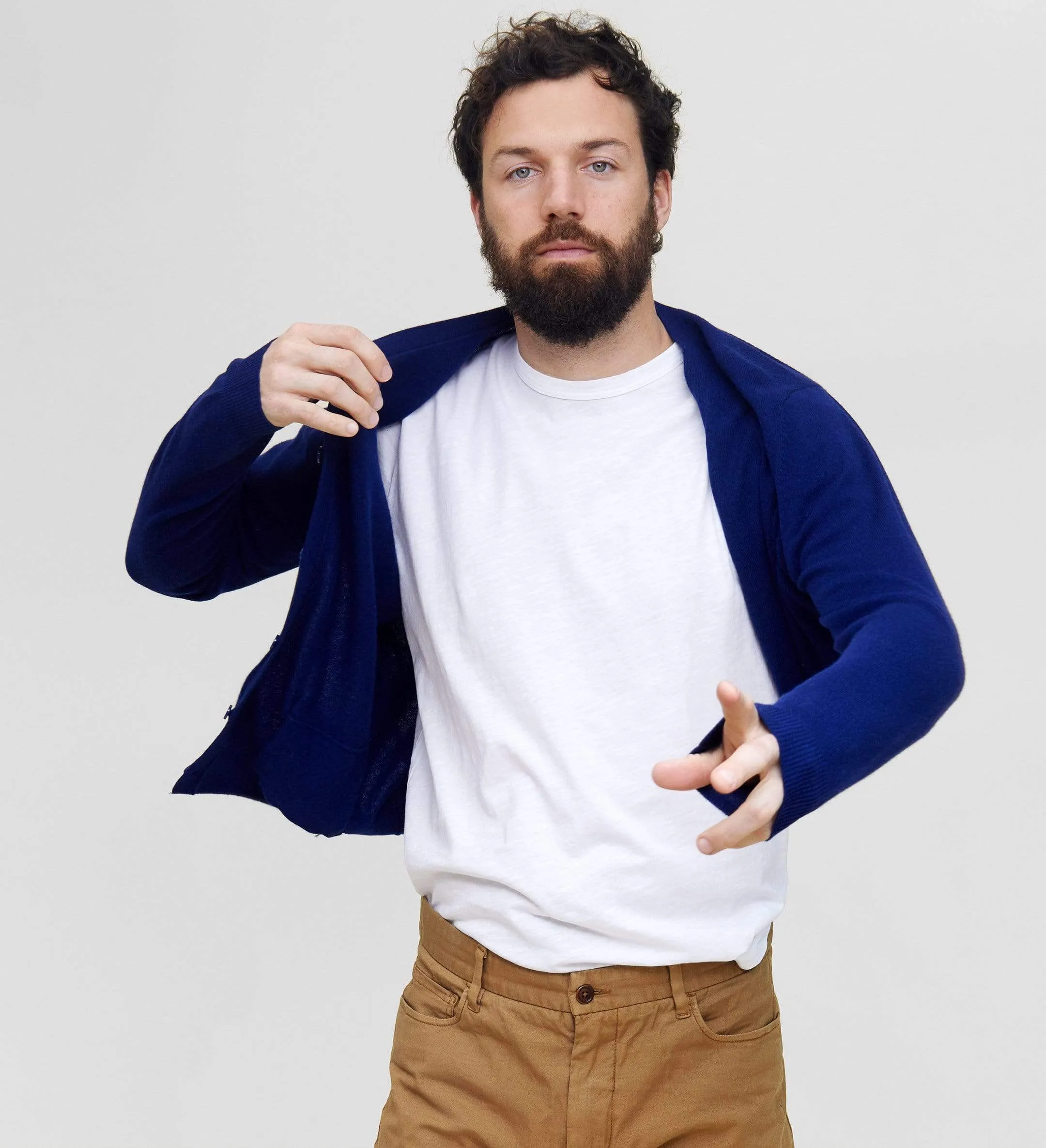 The V-Neck Button Down Cashmere Cardigan with Pockets