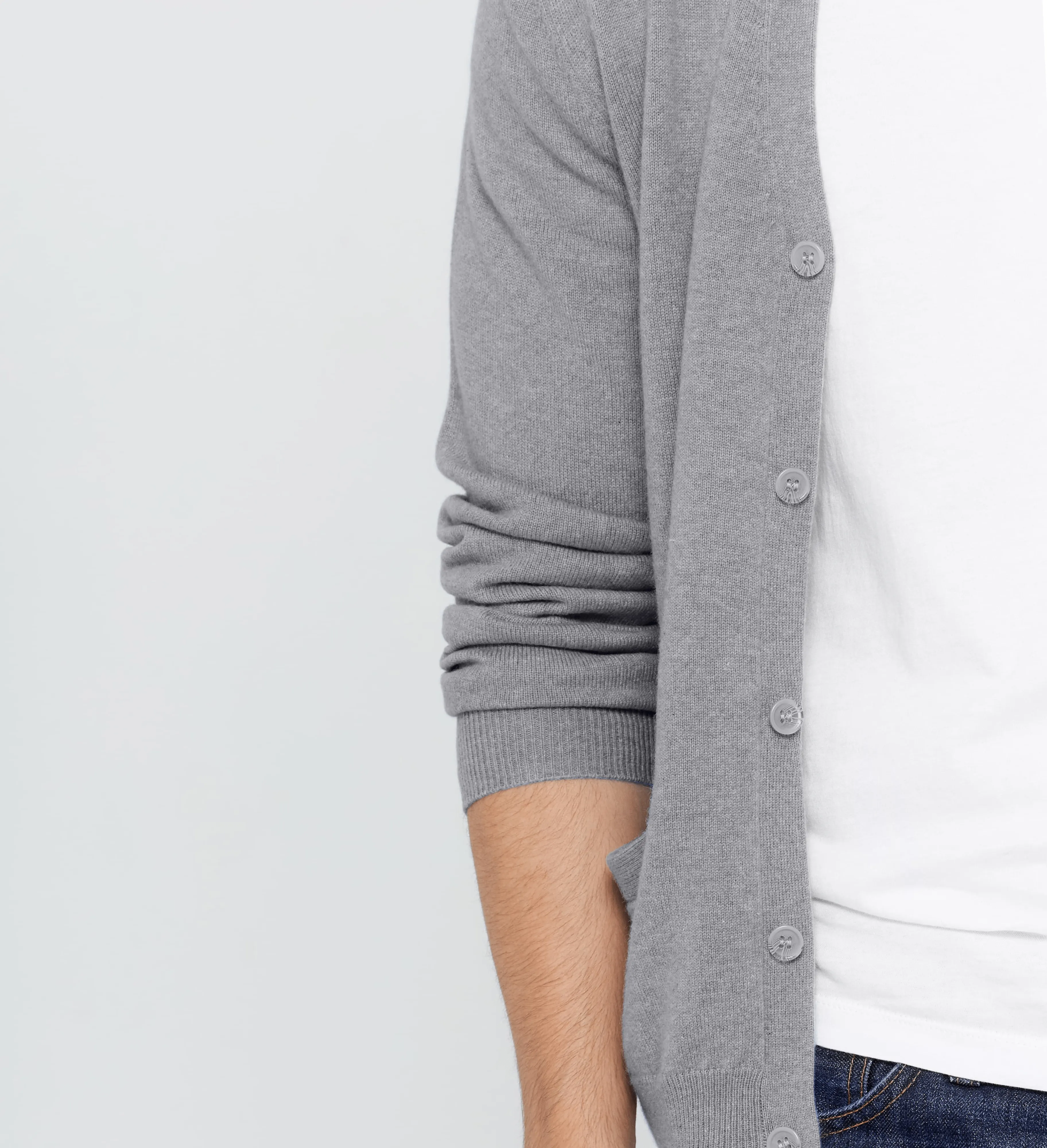 The V-Neck Button Down Cashmere Cardigan with Pockets