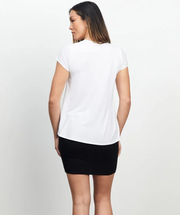 The Vera V-neck Short Sleeve Bra Tee