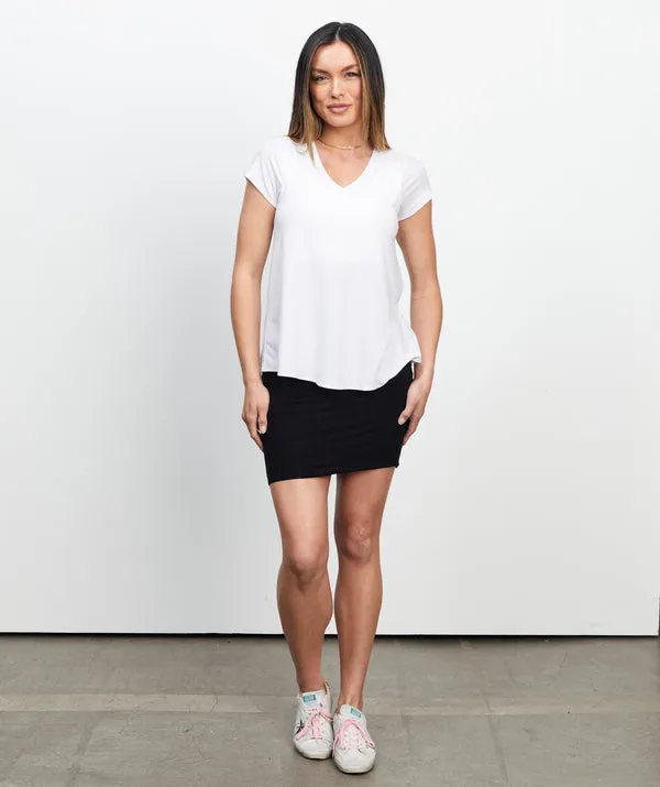 The Vera V-neck Short Sleeve Bra Tee