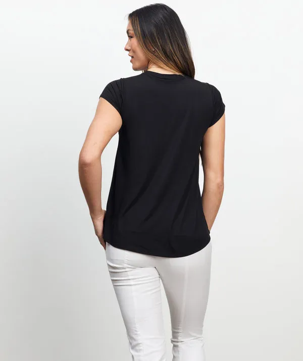 The Vera V-neck Short Sleeve Bra Tee