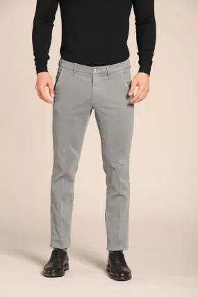 Torino pantalone chino uomo in cotone modal con micro fantasia slim fit