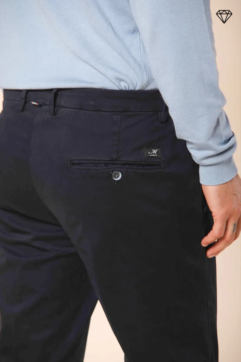 Torino pantalone chino uomo in gabardina slim fit ①