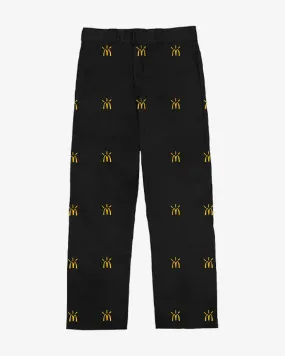 TRAVIS SCOTT X MCDONALD'S ARCHES ALL OVER WORK PANTS BLACK (NEW)