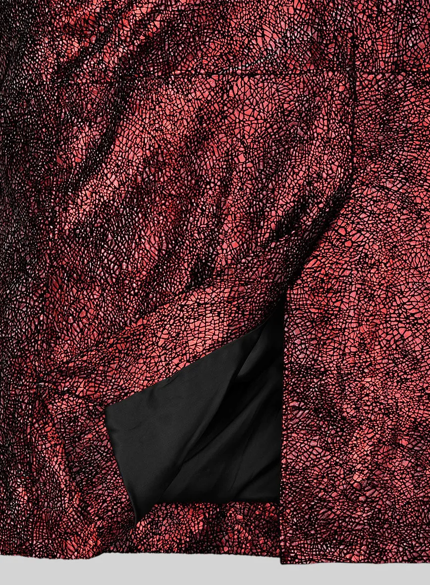 Twilight Red Medieval Tuxedo Leather Blazer