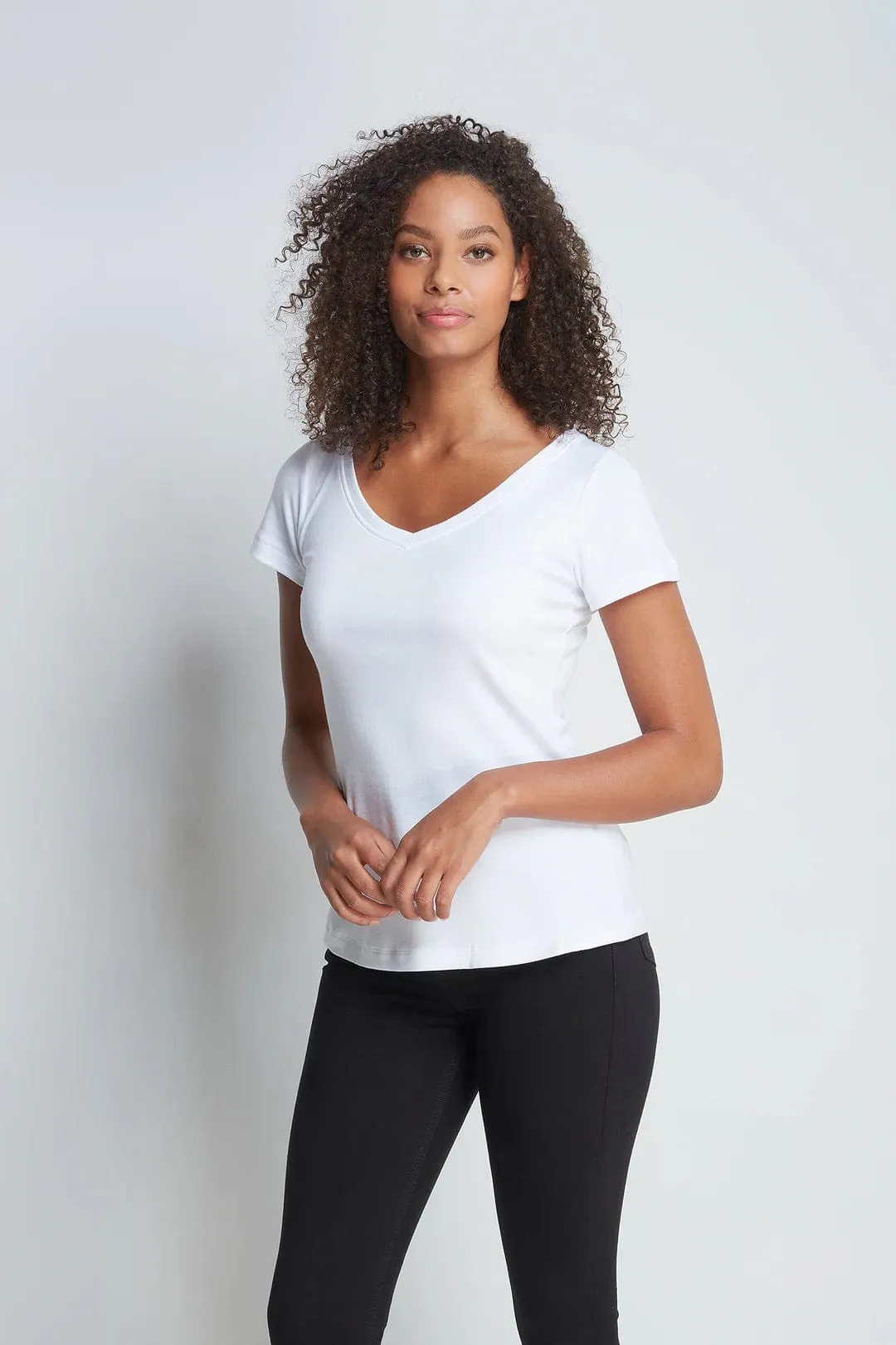 V Neck Cotton TENCEL™ Modal Blend T-shirt | Multiple Colours