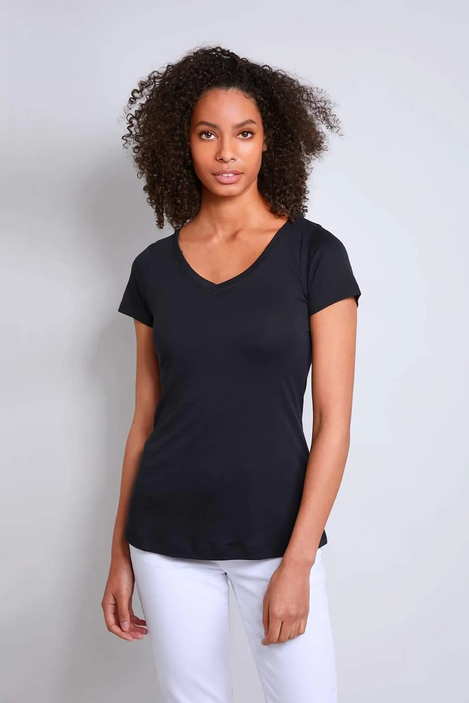 V Neck Cotton TENCEL™ Modal Blend T-shirt | Multiple Colours